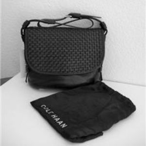 NWT - Cole Haan Brennan Woven Leather Flap Handbag